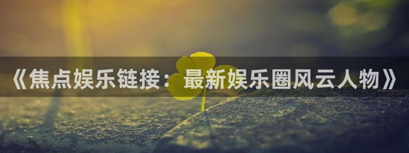 南宫NGapp 是什么：《焦点娱乐链接：最新娱乐圈风云人物》